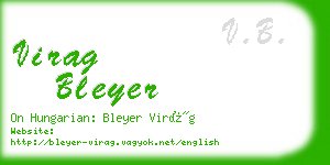 virag bleyer business card